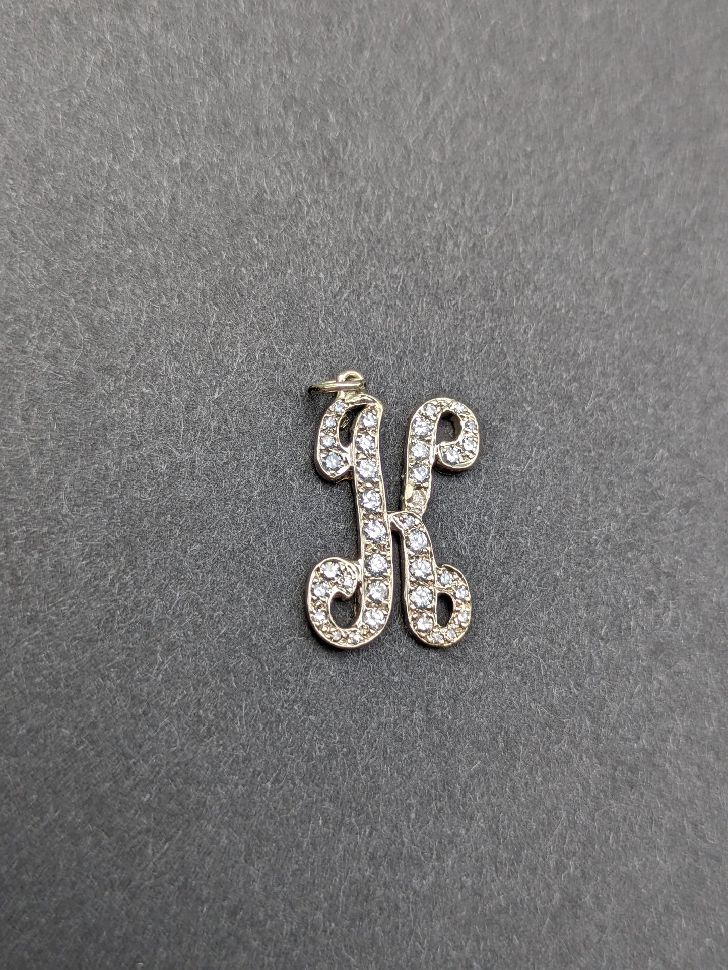 14k "K" Initial Charm