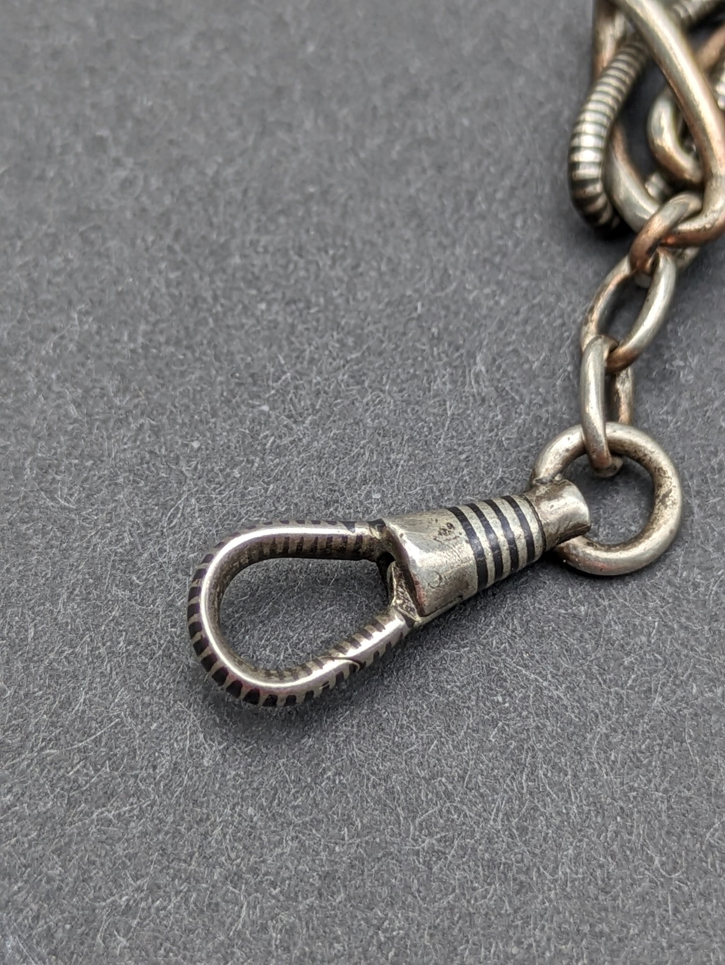 Victorian Niello Chain with Dog Clip