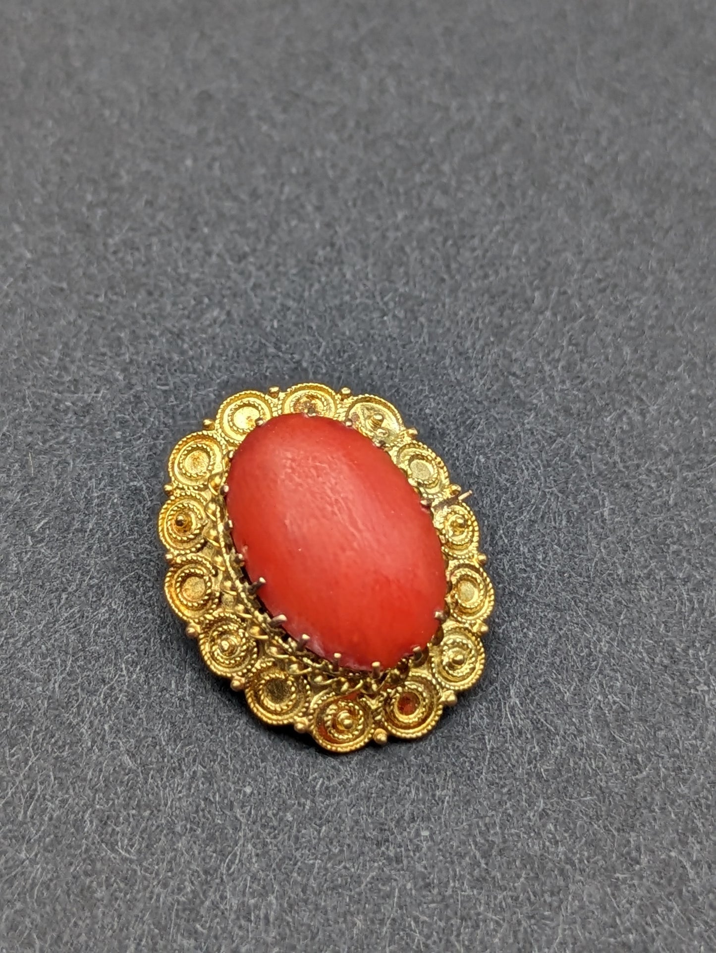 Dutch Antique Coral Brooch