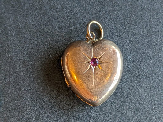 Ruby Heart Locket