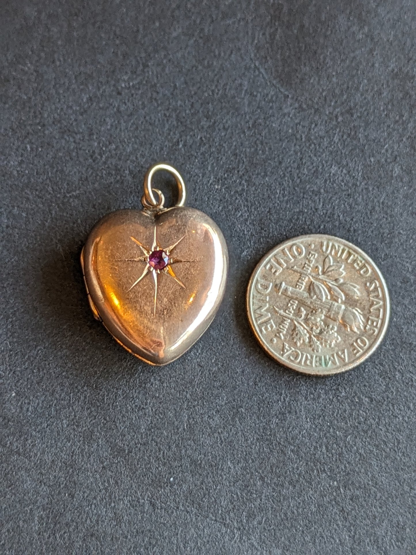 Ruby Heart Locket