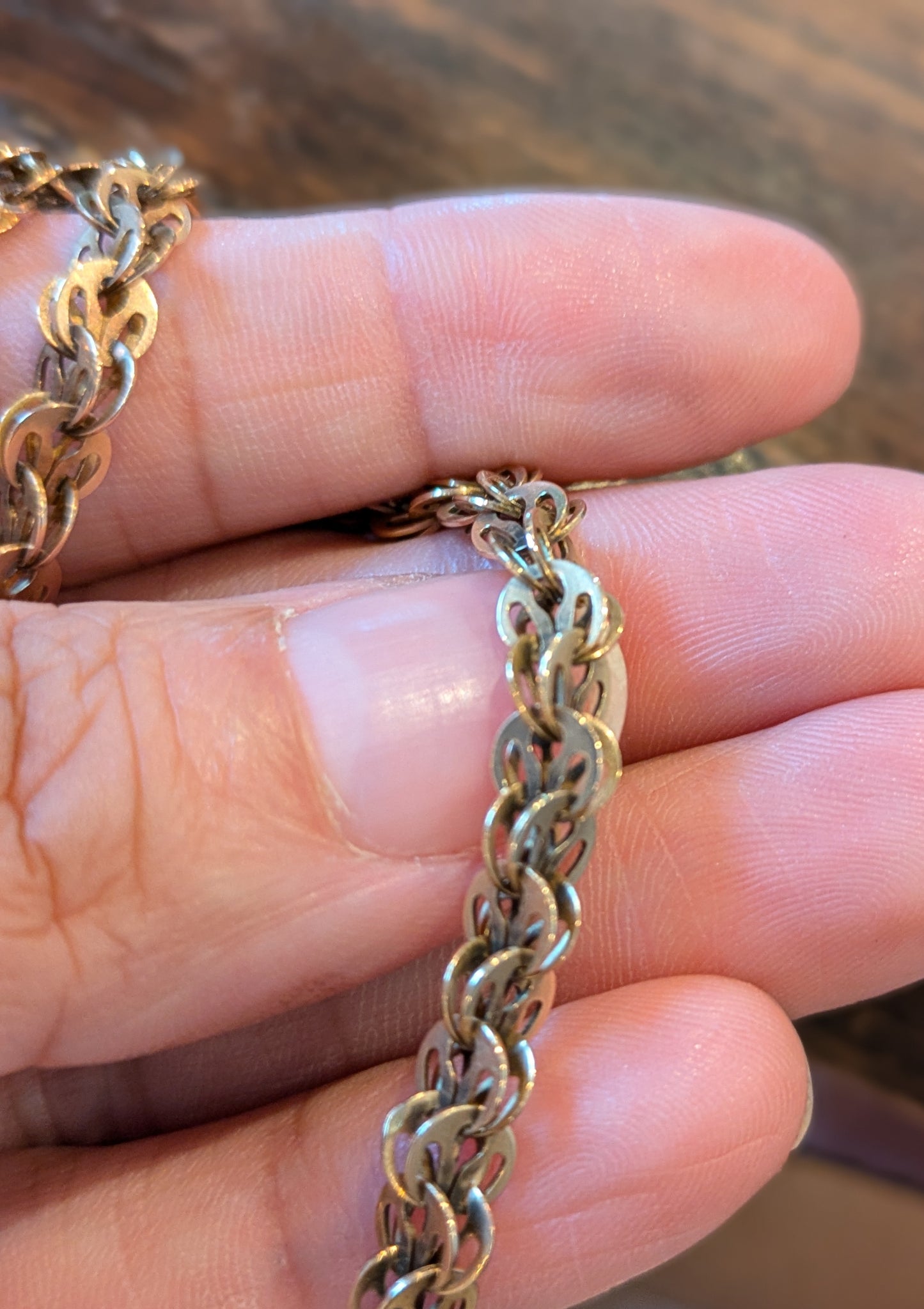 14k Antique American Gold Watch Chain