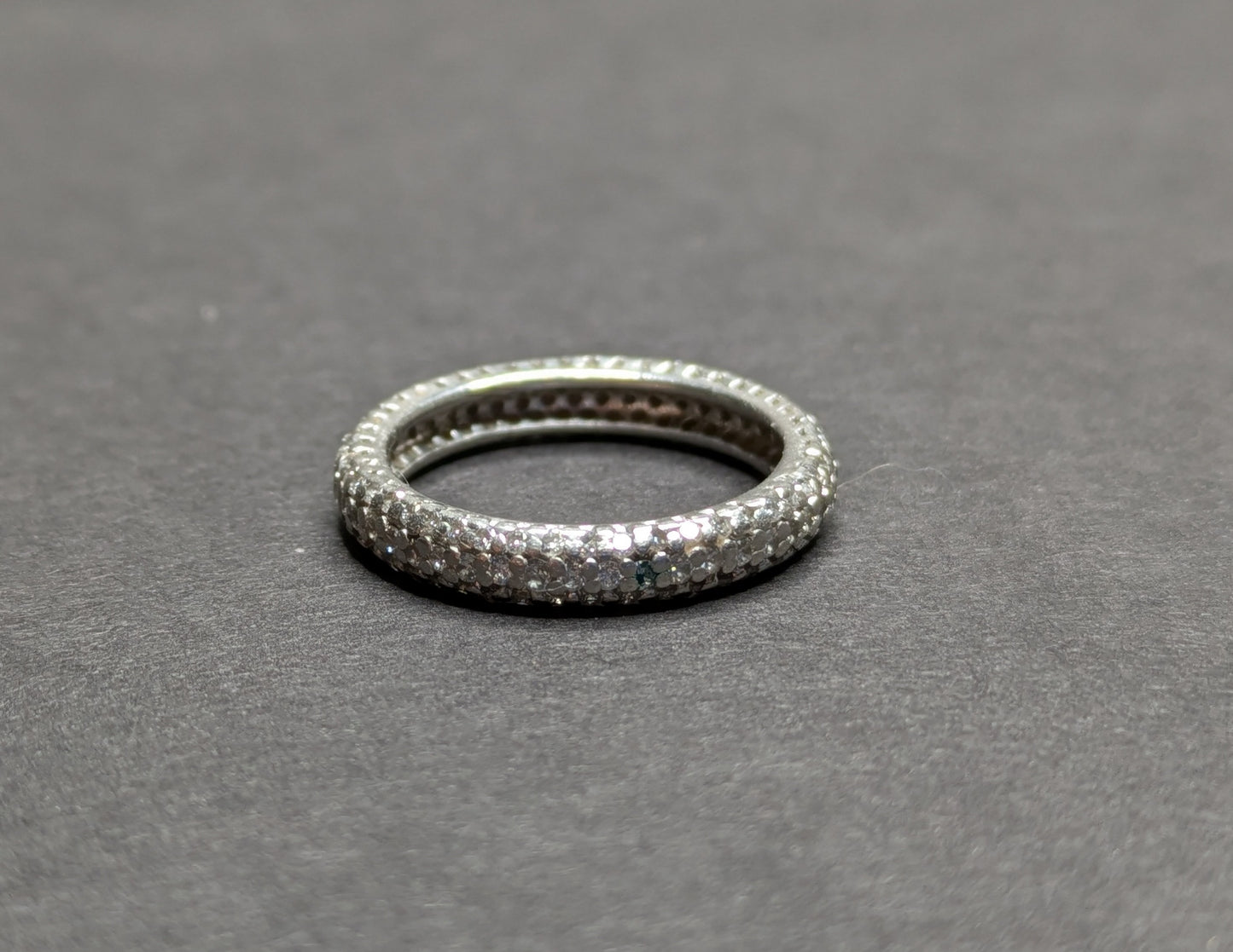 Platinum Pave Set Diamond Eternity Band