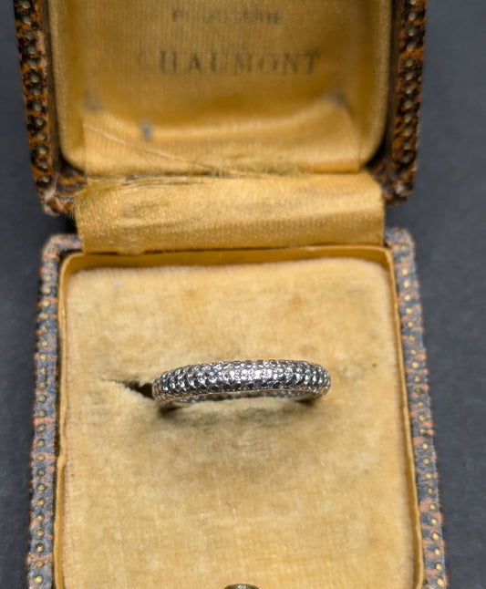 Platinum Pave Set Diamond Eternity Band