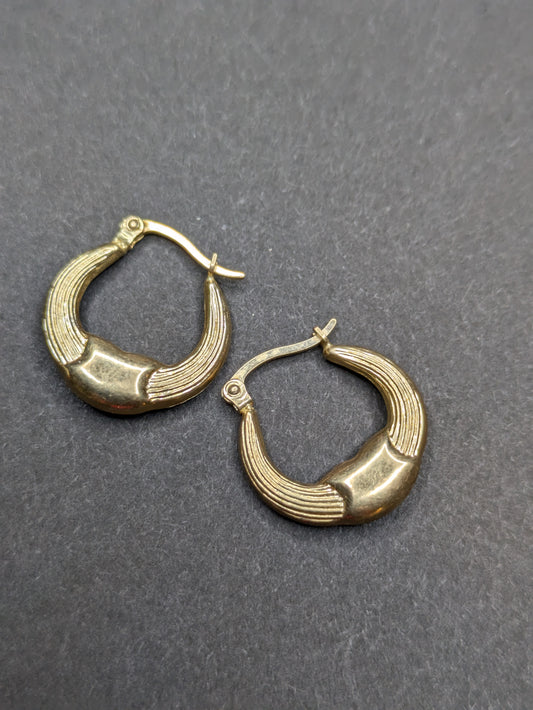 9k English Vintage Hoop Earrings