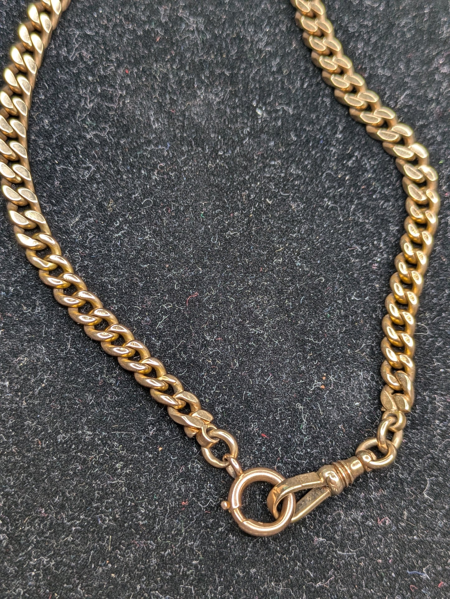 Solid Flat Curb Watch Chain