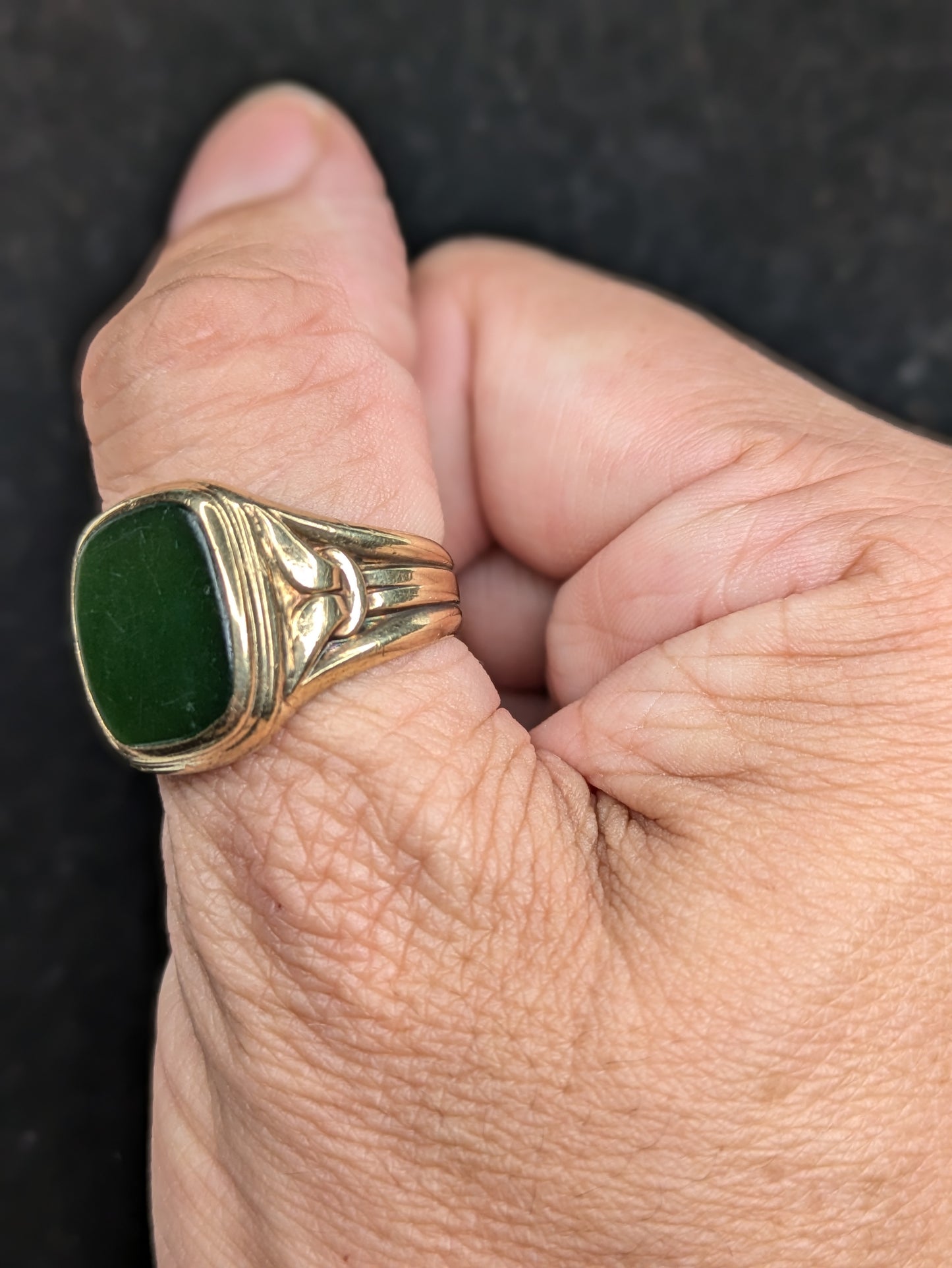 10k Agate Signet Ring Arts+Craft