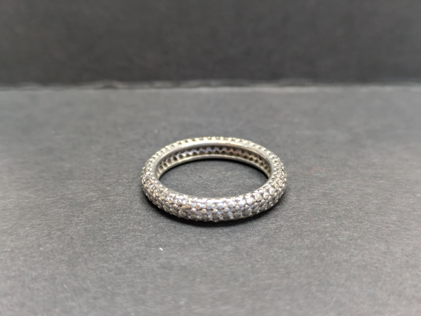 Platinum Pave Set Diamond Eternity Band