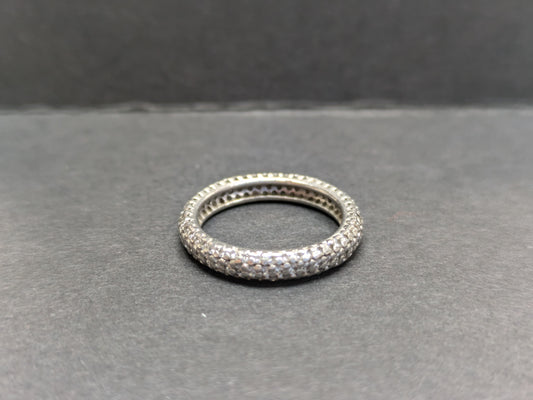 Platinum Pave Set Diamond Eternity Band