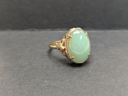 14k Jade Ring Ming's-Hawain