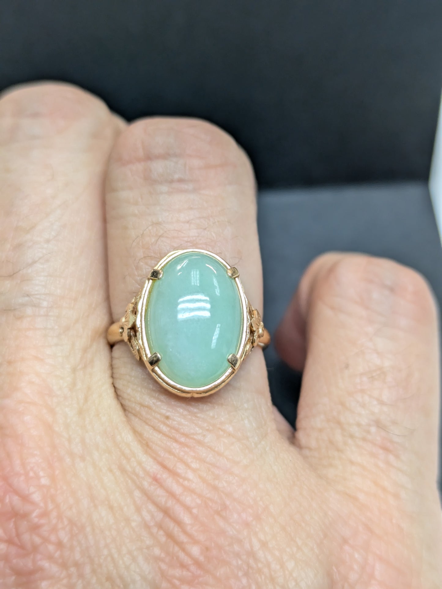 14k Jade Ring Ming's-Hawain