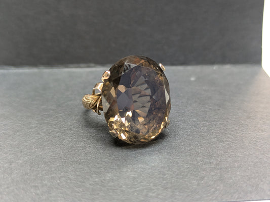 14k Smoky Quartz 1940's Ring