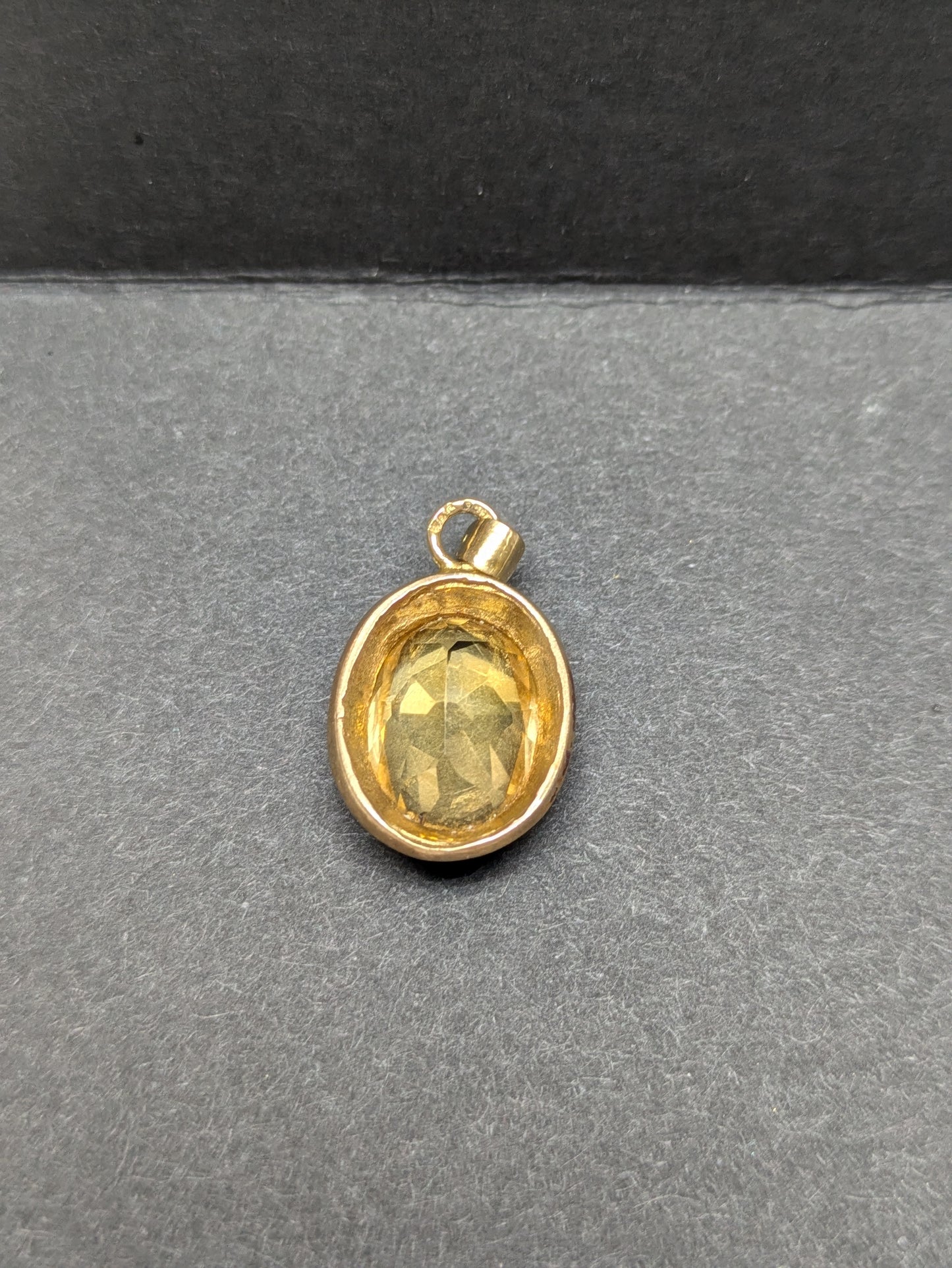 14k Vintage German Citrine Pendant