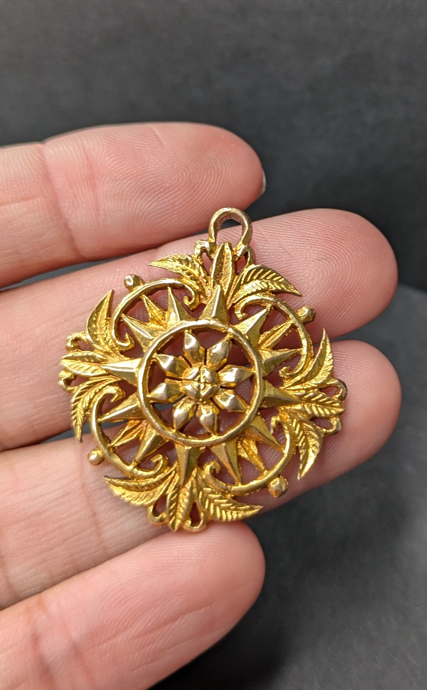 18k Rose "Compass" Pendant