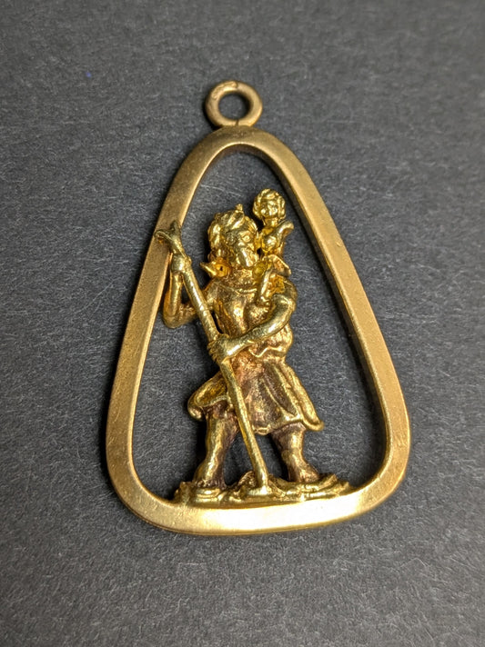 18k 3-Dimensional St. Christopher Pendant