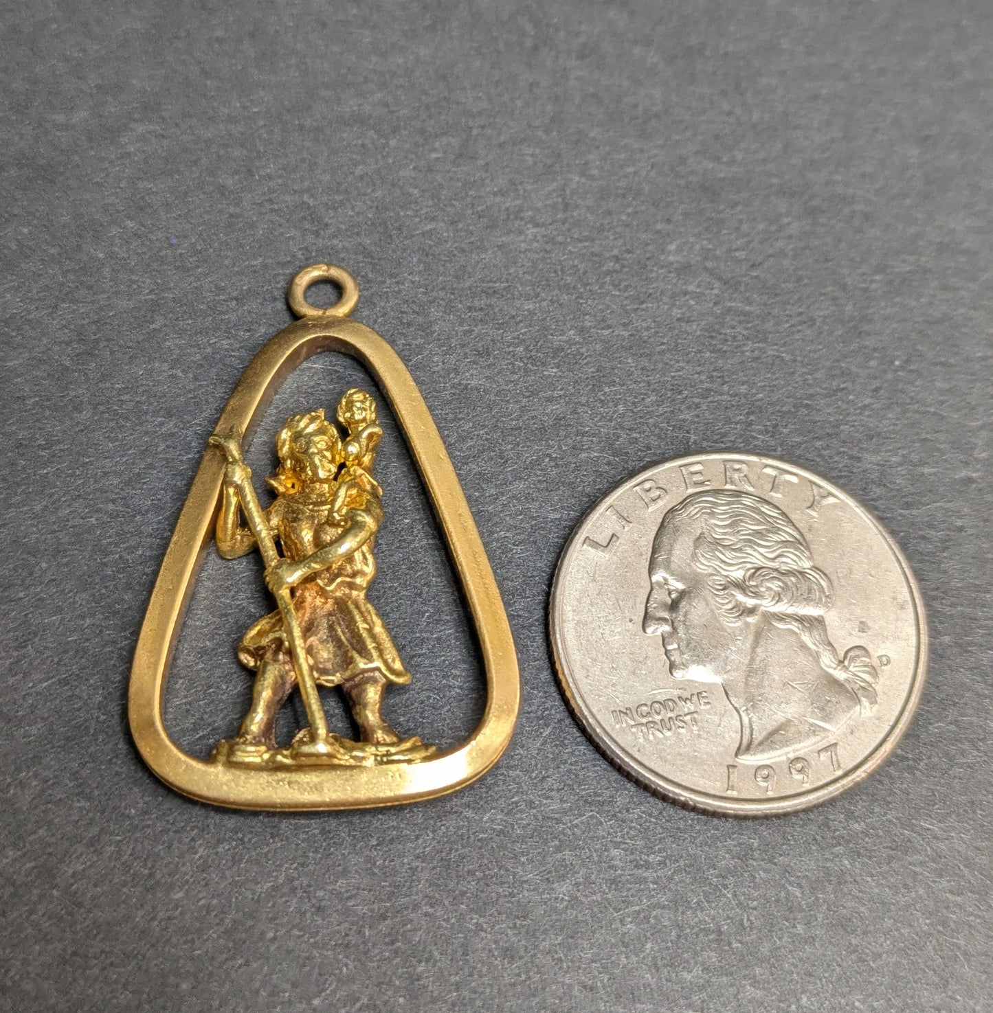 18k 3-Dimensional St. Christopher Pendant