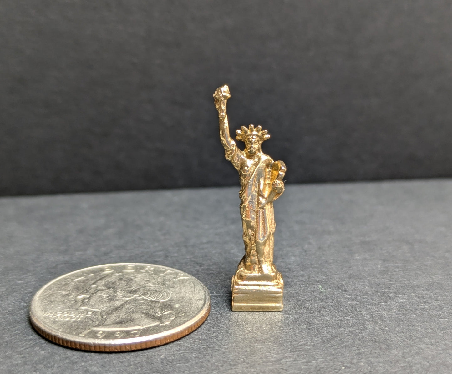 14k Vintage Statue of Liberty Charm