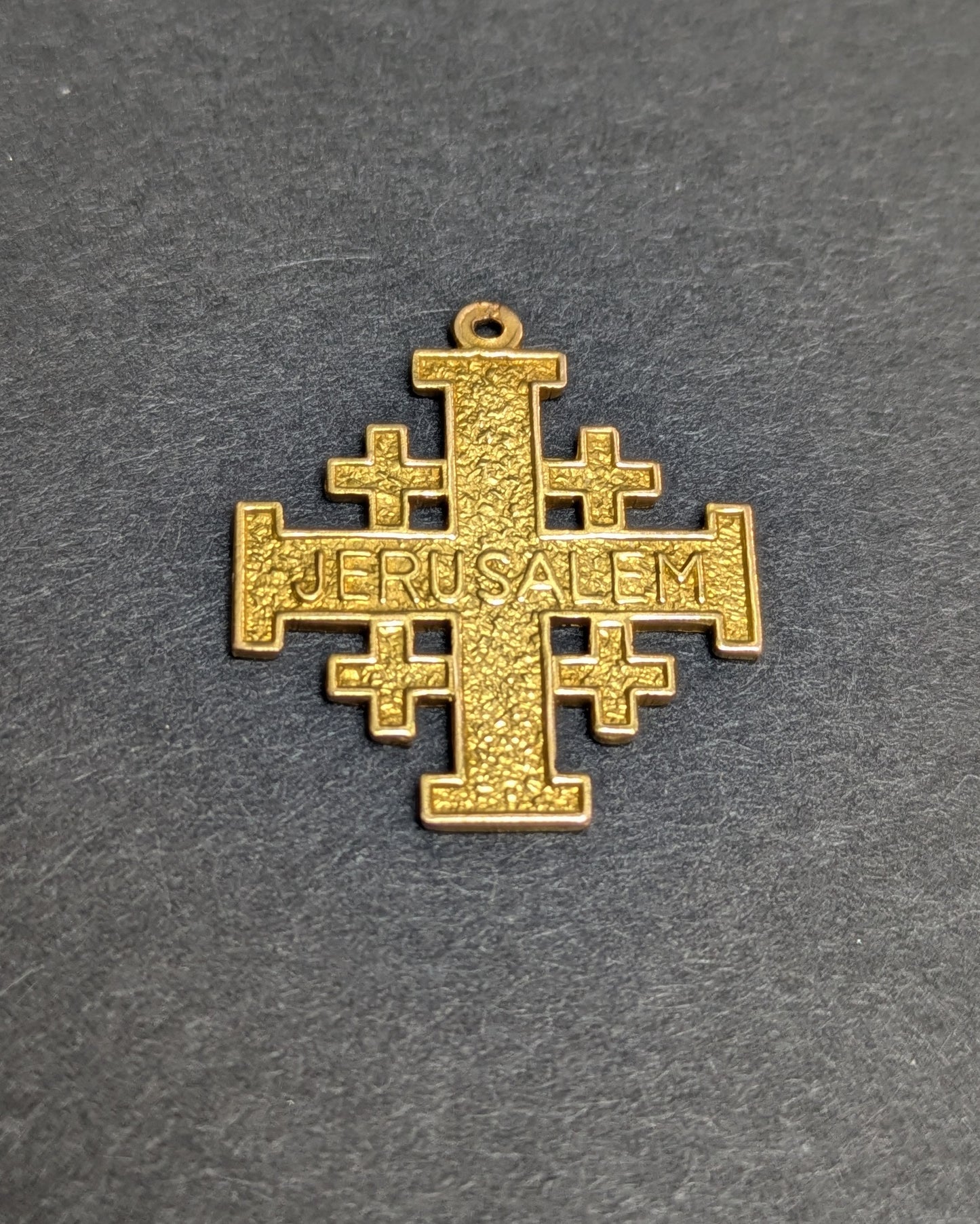 Vintage 18k Jerusalem Cross Charm