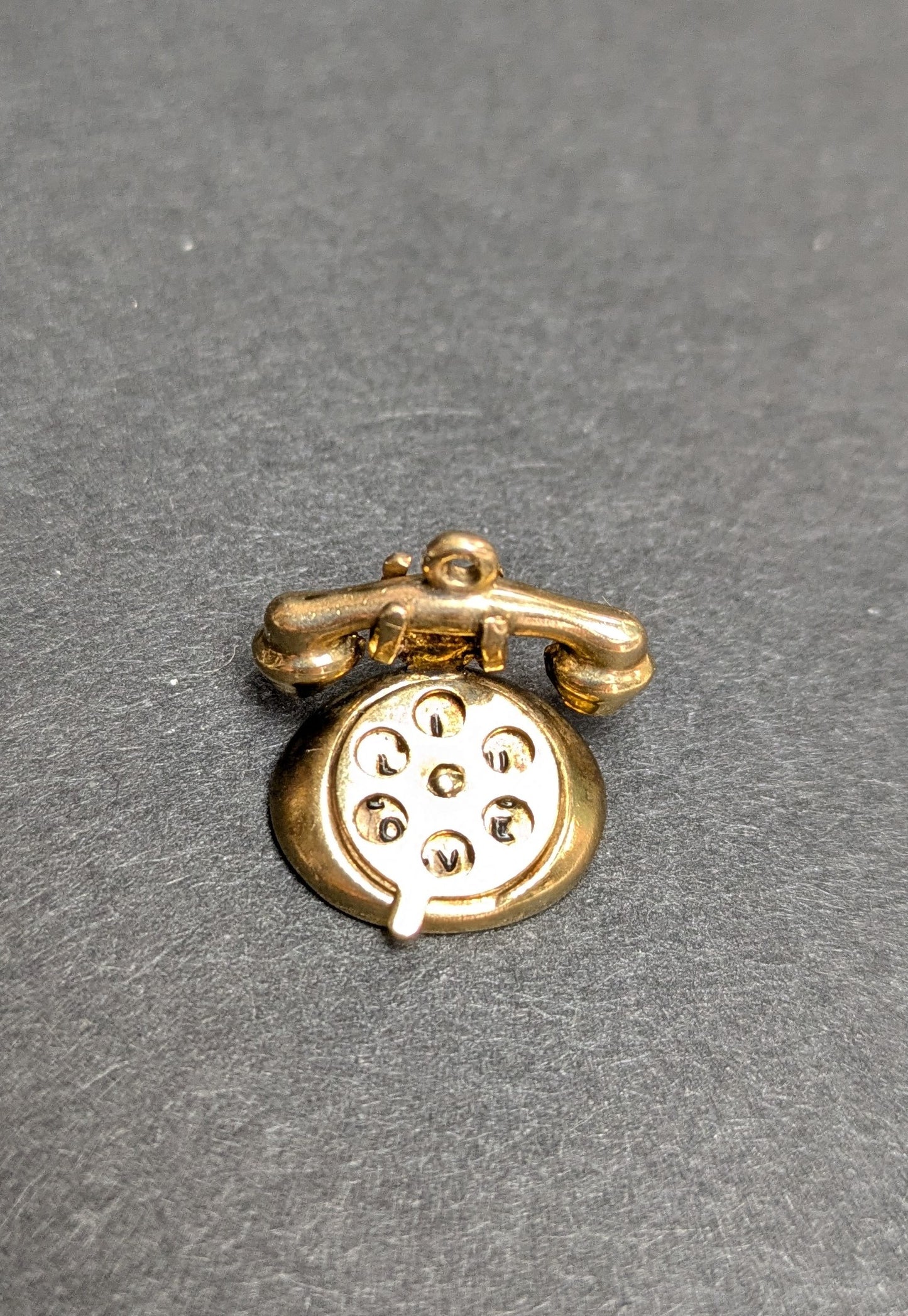 14k Gold Rotary Phone Charm