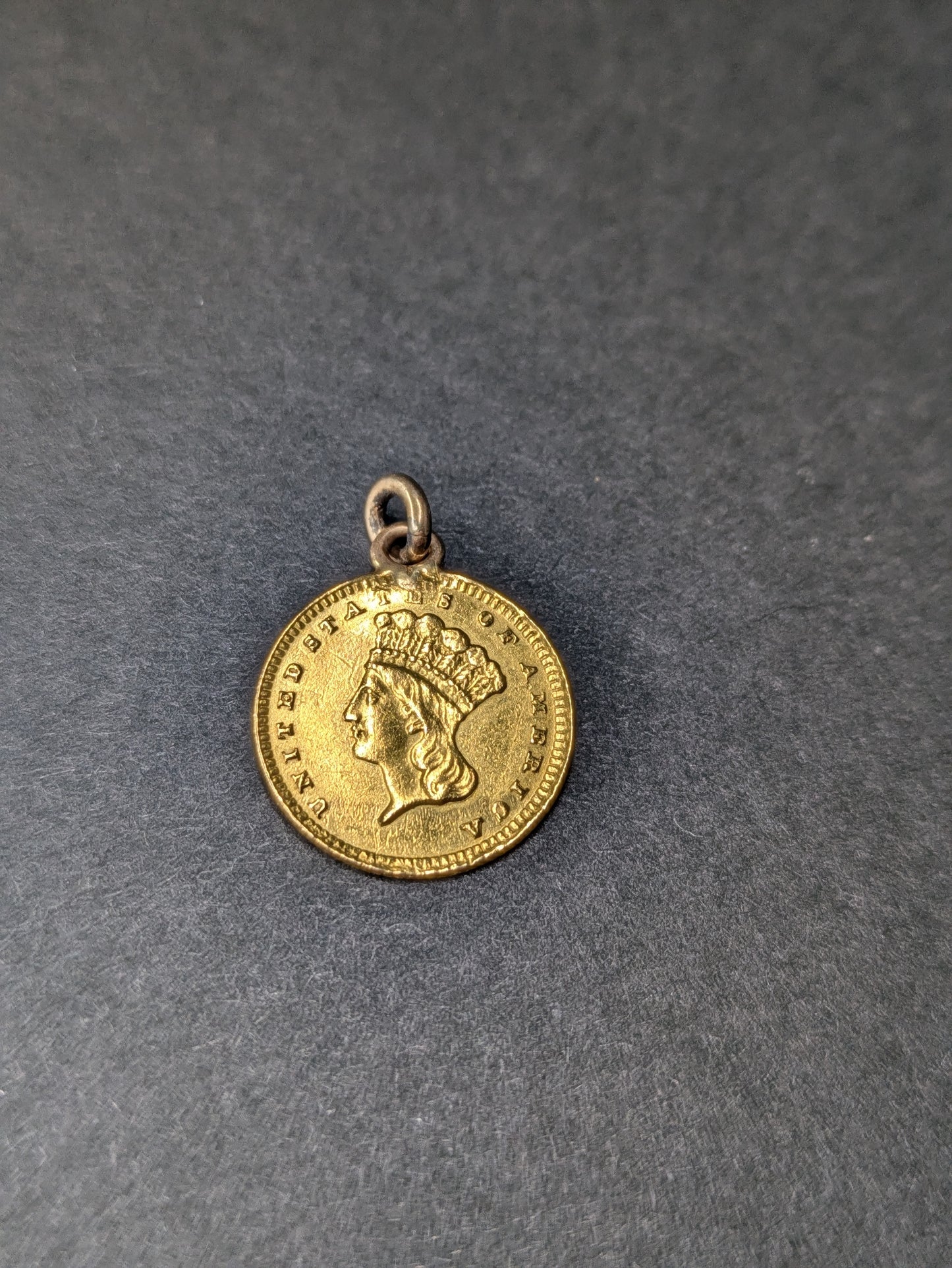 American Gold Love Token Charm