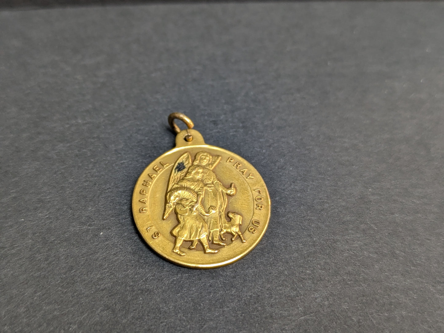 14kt Heavy St. Raphael Pendant