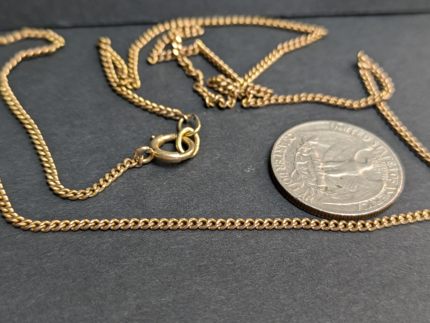 Vintage 14k Flat Curb Chain