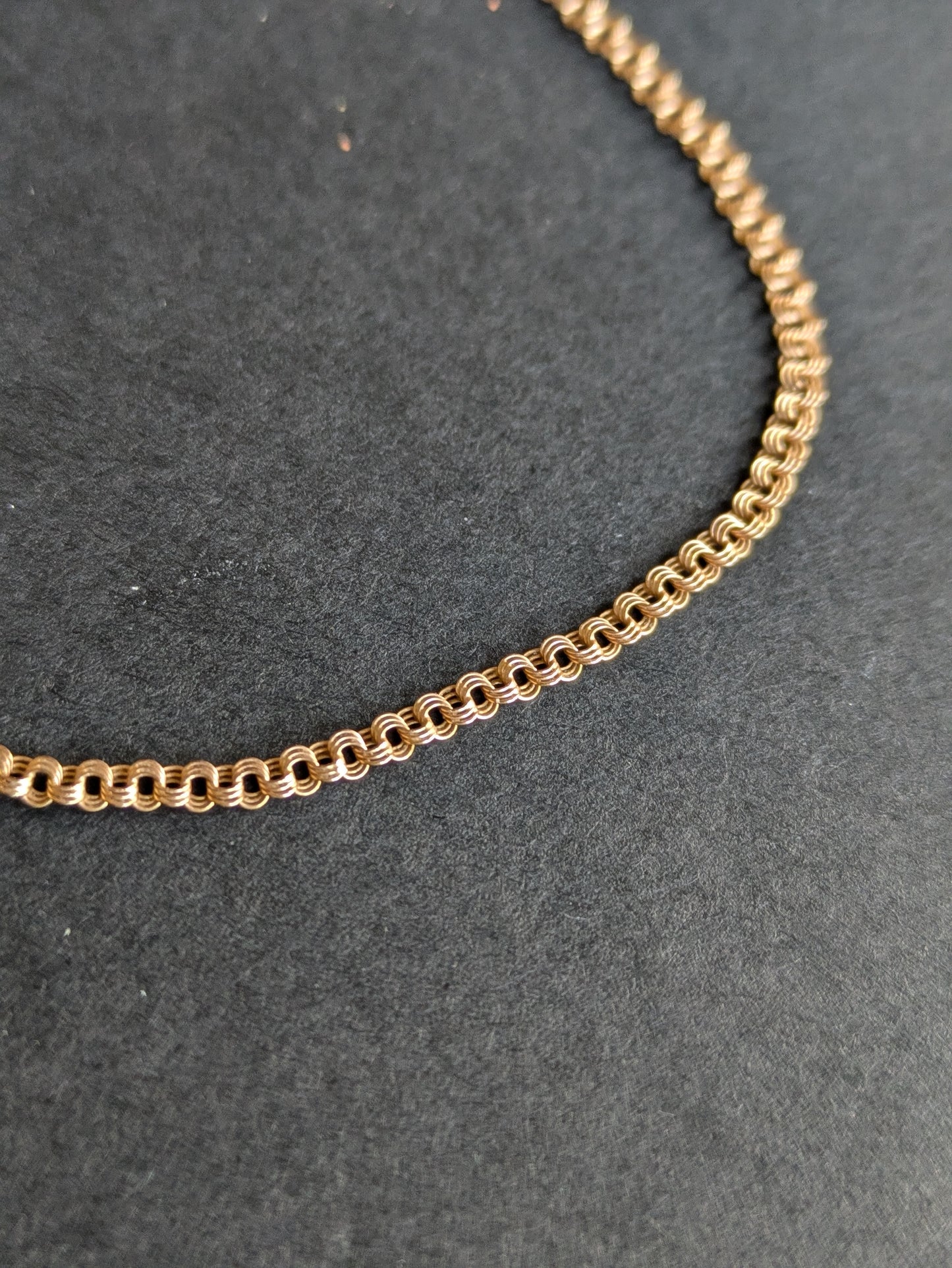 German 14k Rose Gold Woven Chain