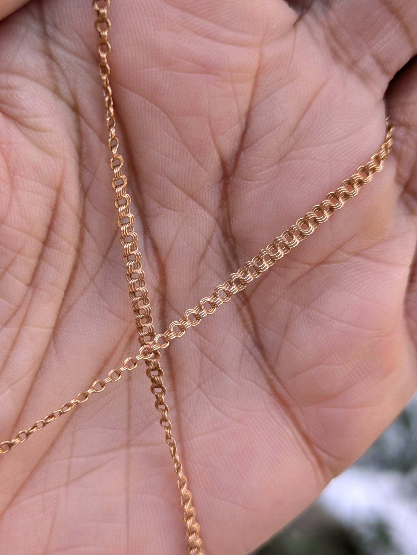 German 14k Rose Gold Woven Chain