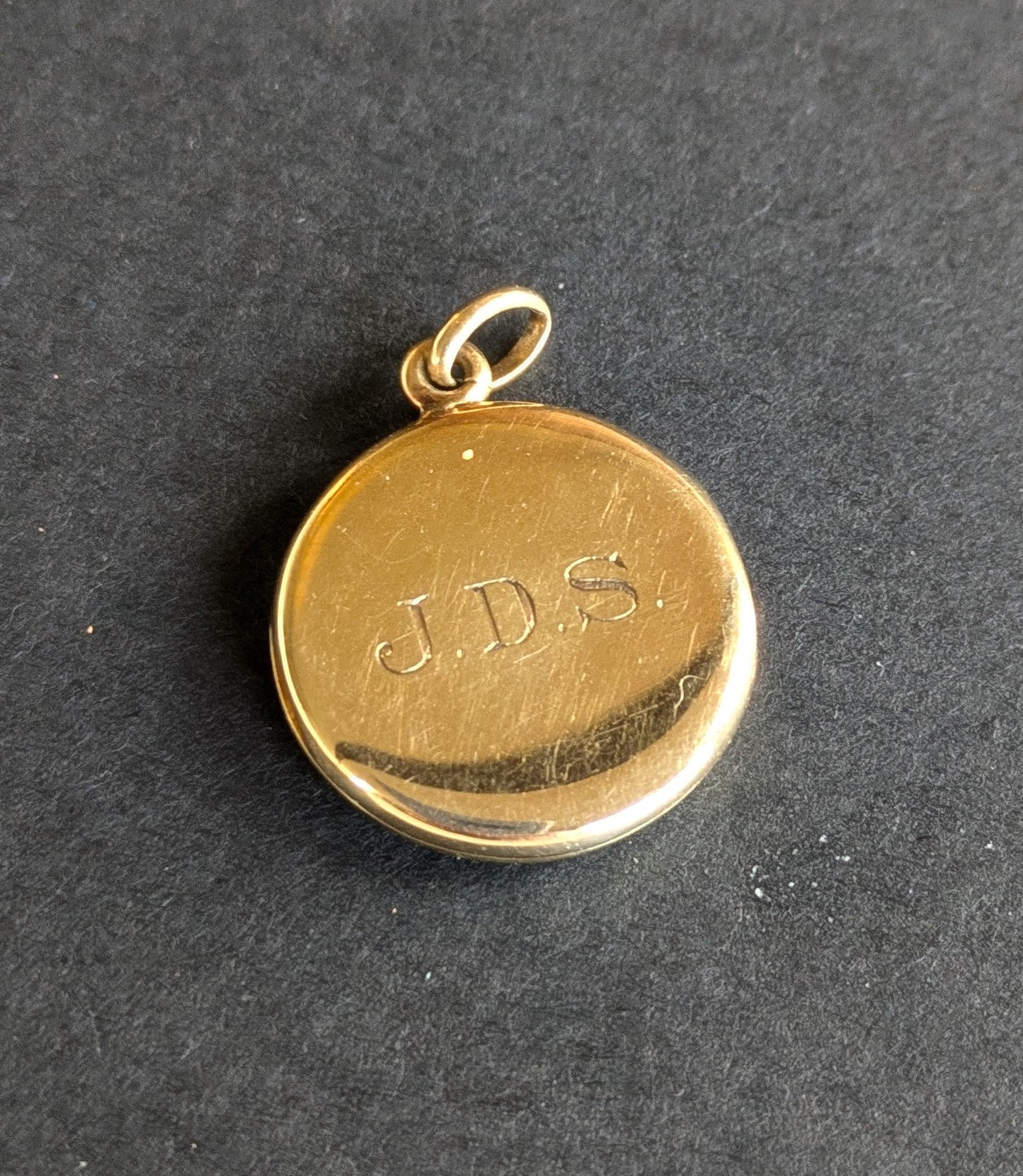 Edwardian Guilloche Peach Enamel Locket 14k