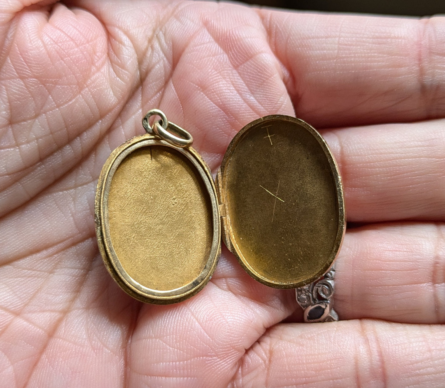 14k White Enamel Locket Early 1900s