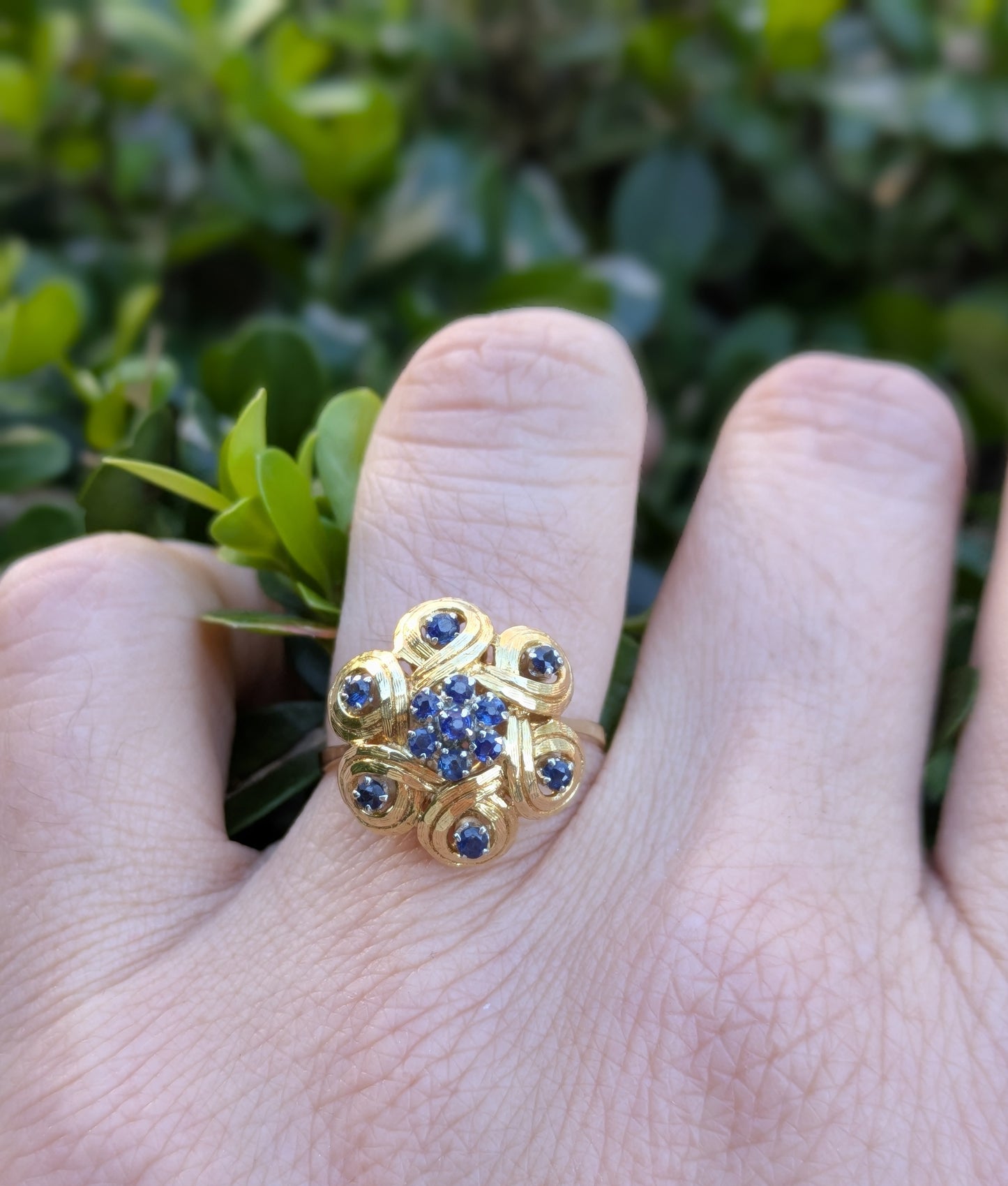 18k 1960's Sapphire Bow Ring
