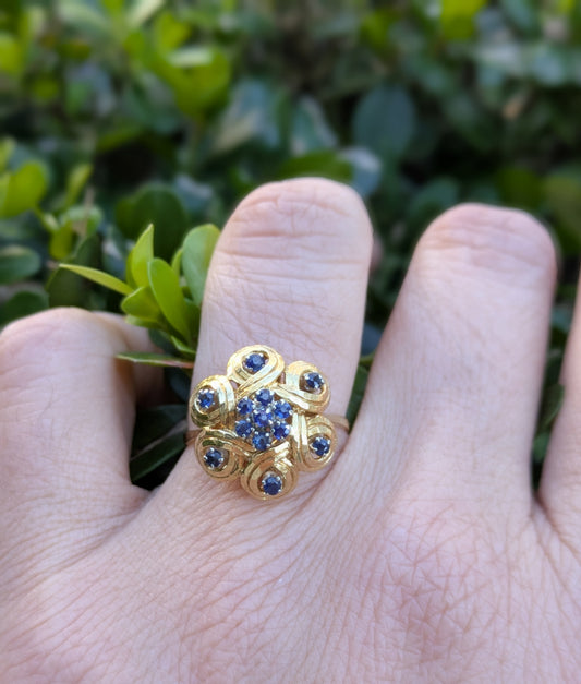 18k 1960's Sapphire Bow Ring