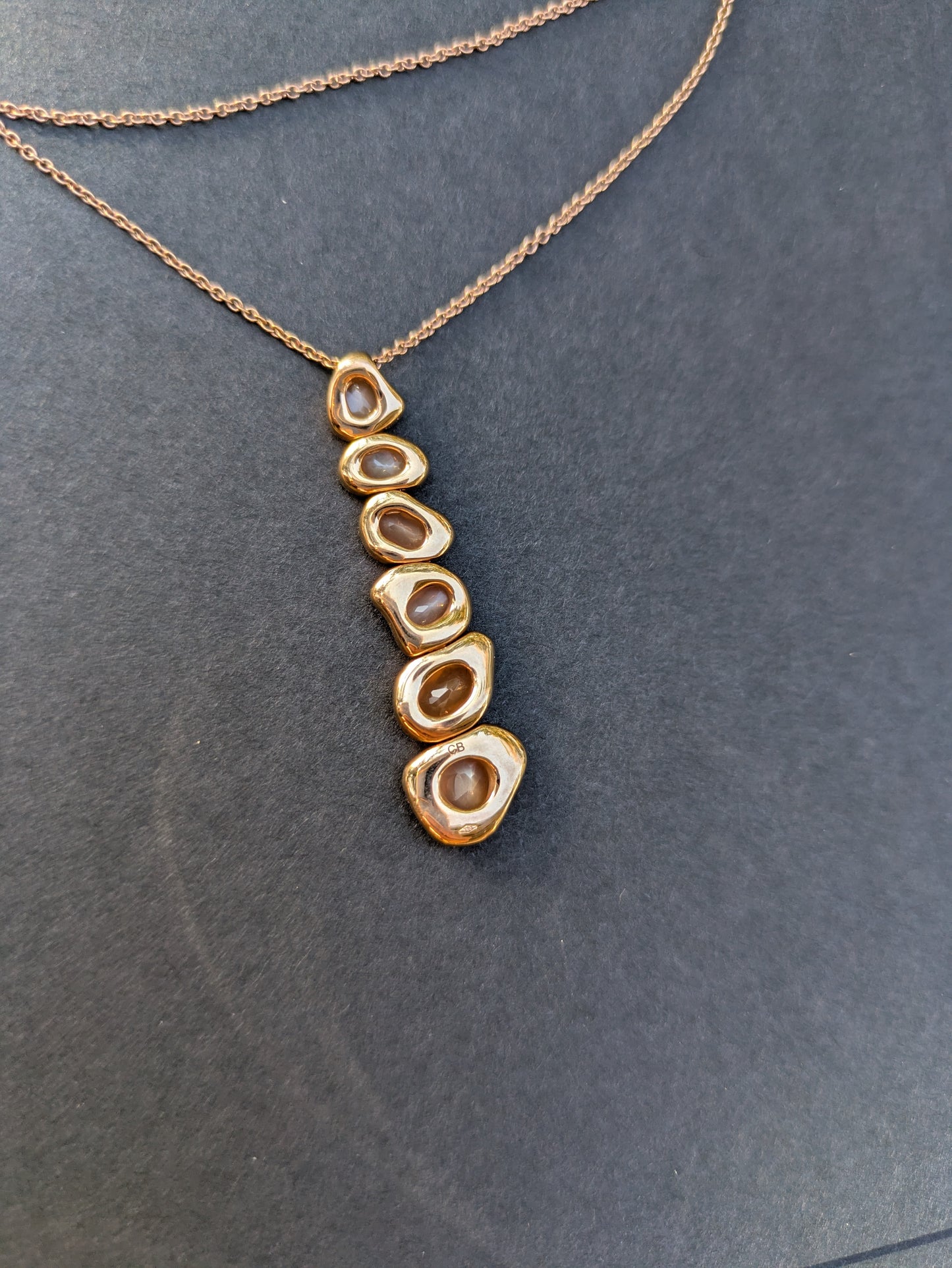 14k Moonstone and Diamond Necklace