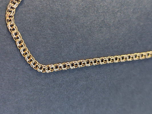 14k Vintage Chain with Flat Double Curb