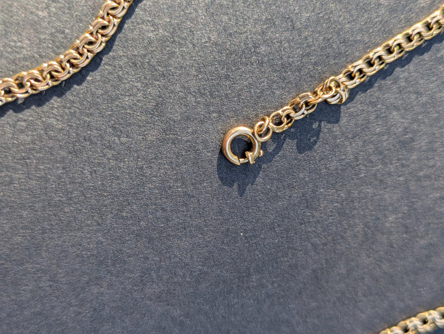 14k Vintage Chain with Flat Double Curb