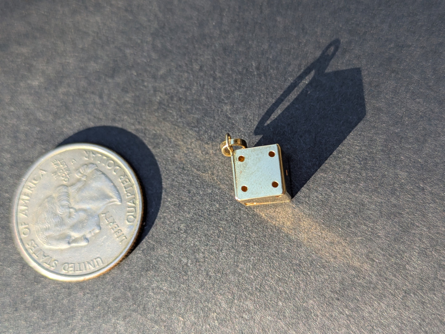 14k Dice Charm