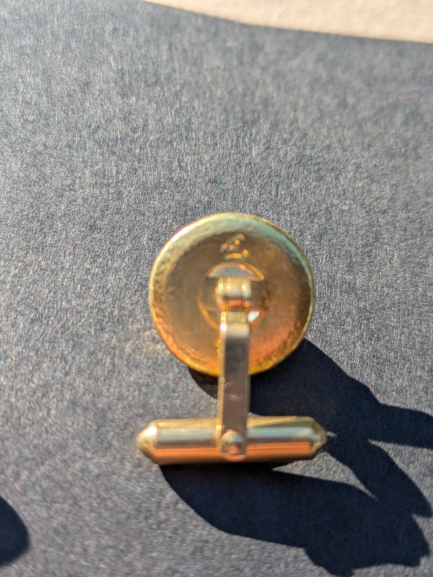 19k Elizabeth Locke Moonstone Cufflinks