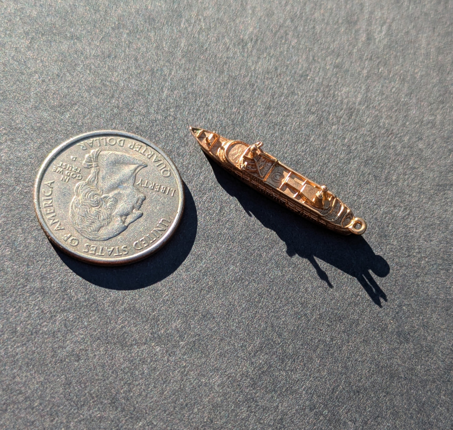 9k Australian WWII Battleship Charm