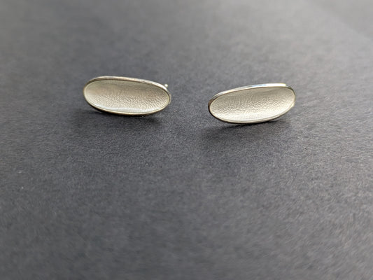 Scandinavian White Enamel Earrings