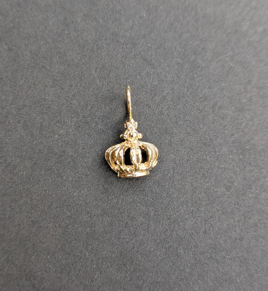 Small 14k Crown Charm