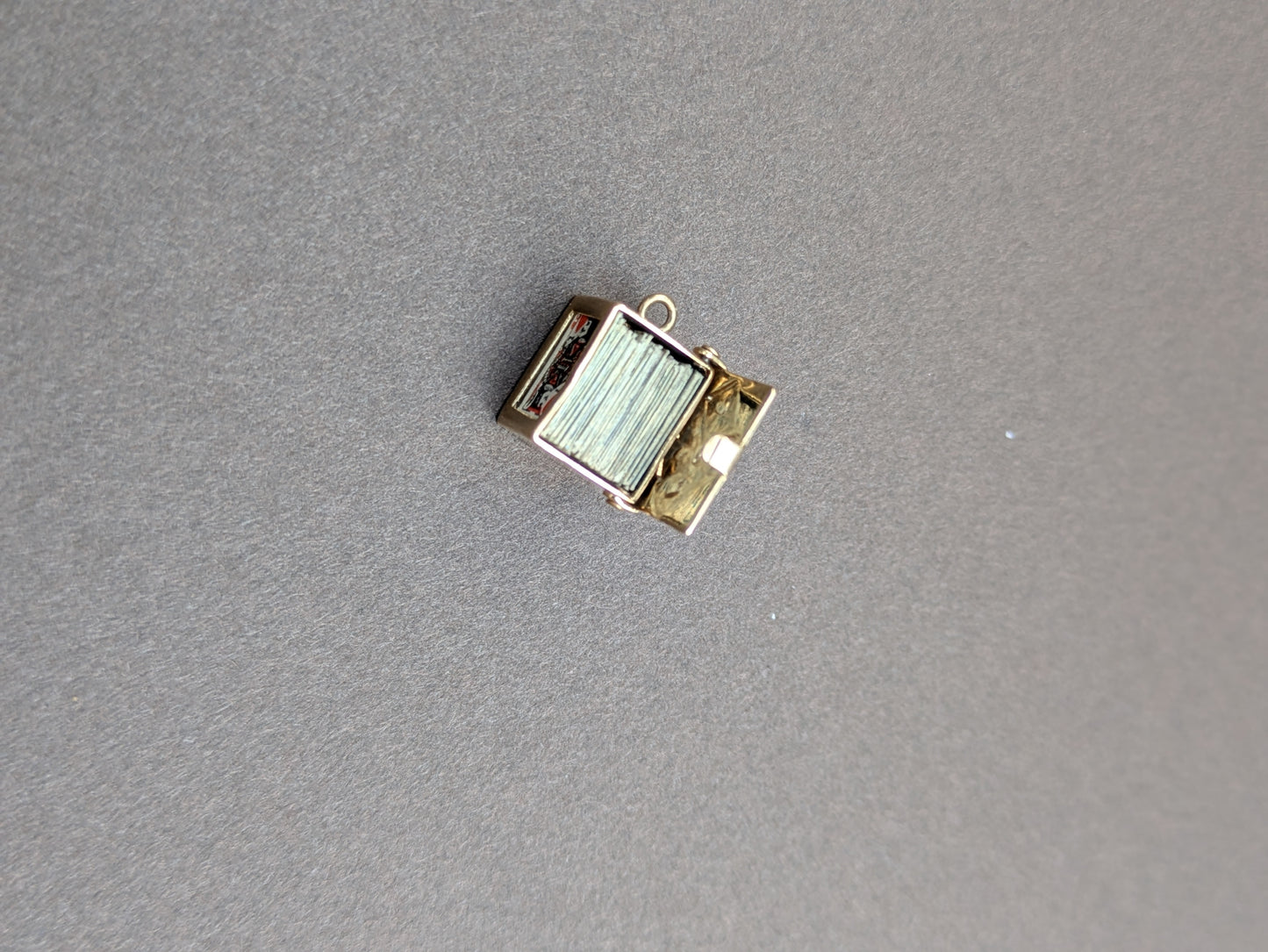 14k Deck of Cards Box Charm