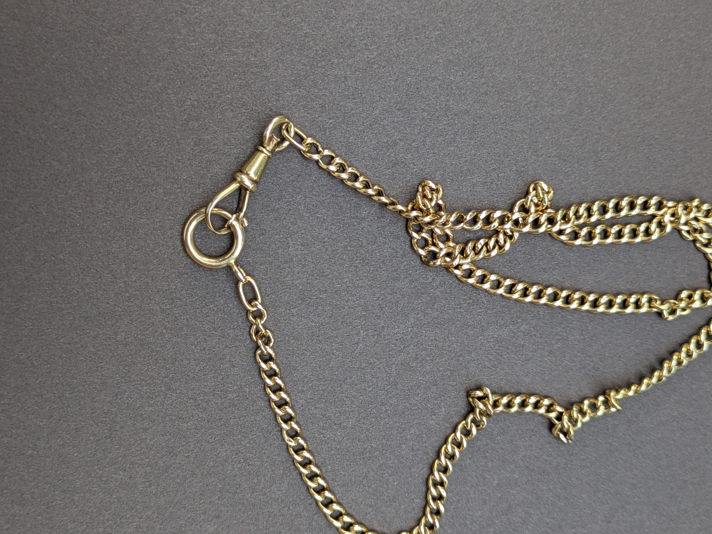 14k Curb Chain with Dog Clip and Large Bolt