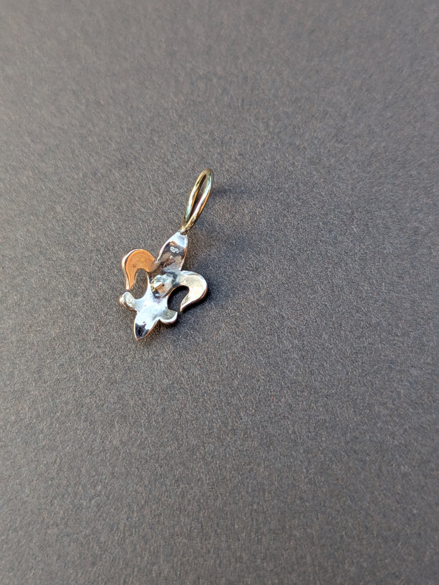 Seed Pearl Fleur de Lis Charm