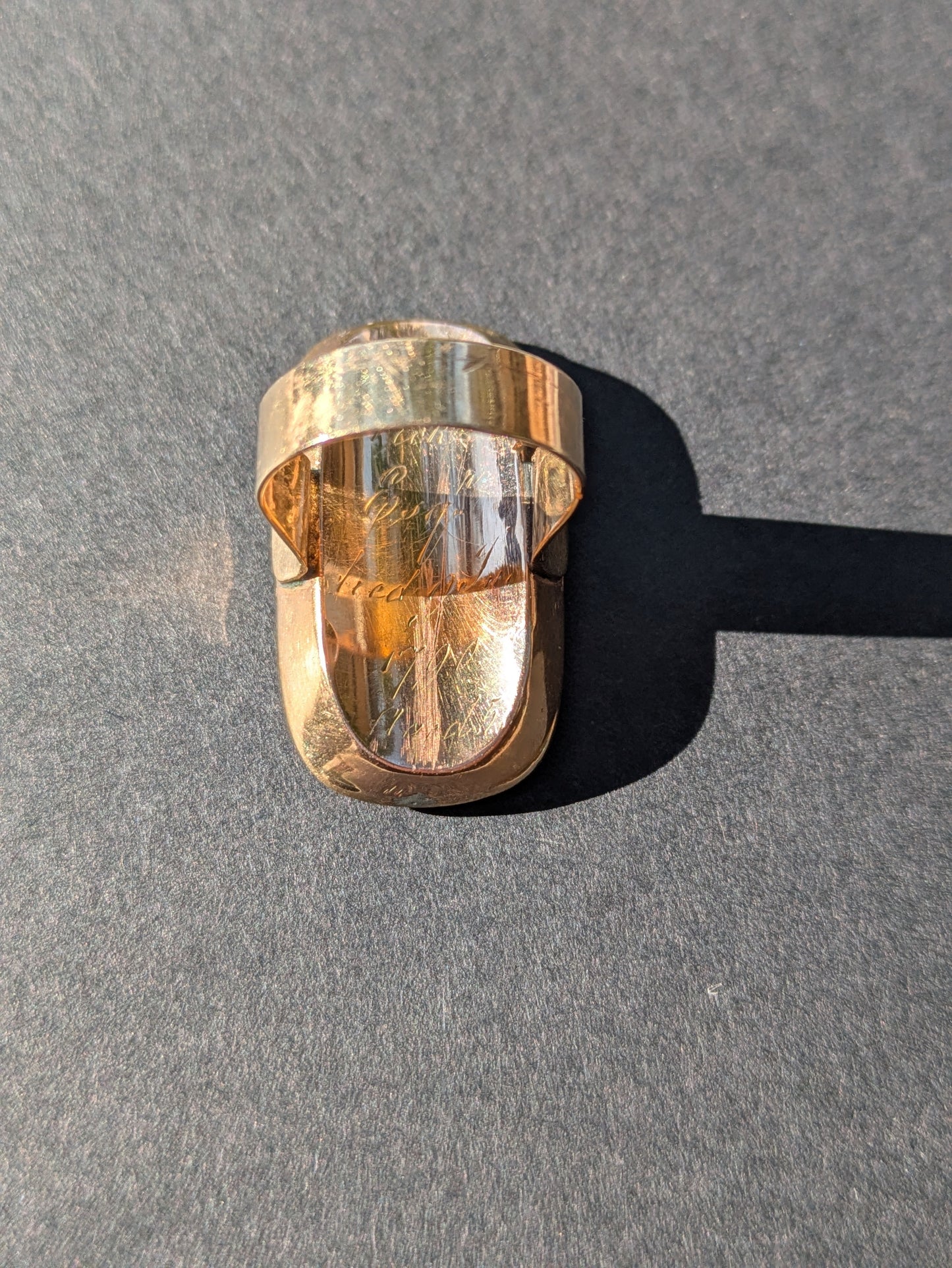 Blue Enamel and Rose Cut Diamond Ring