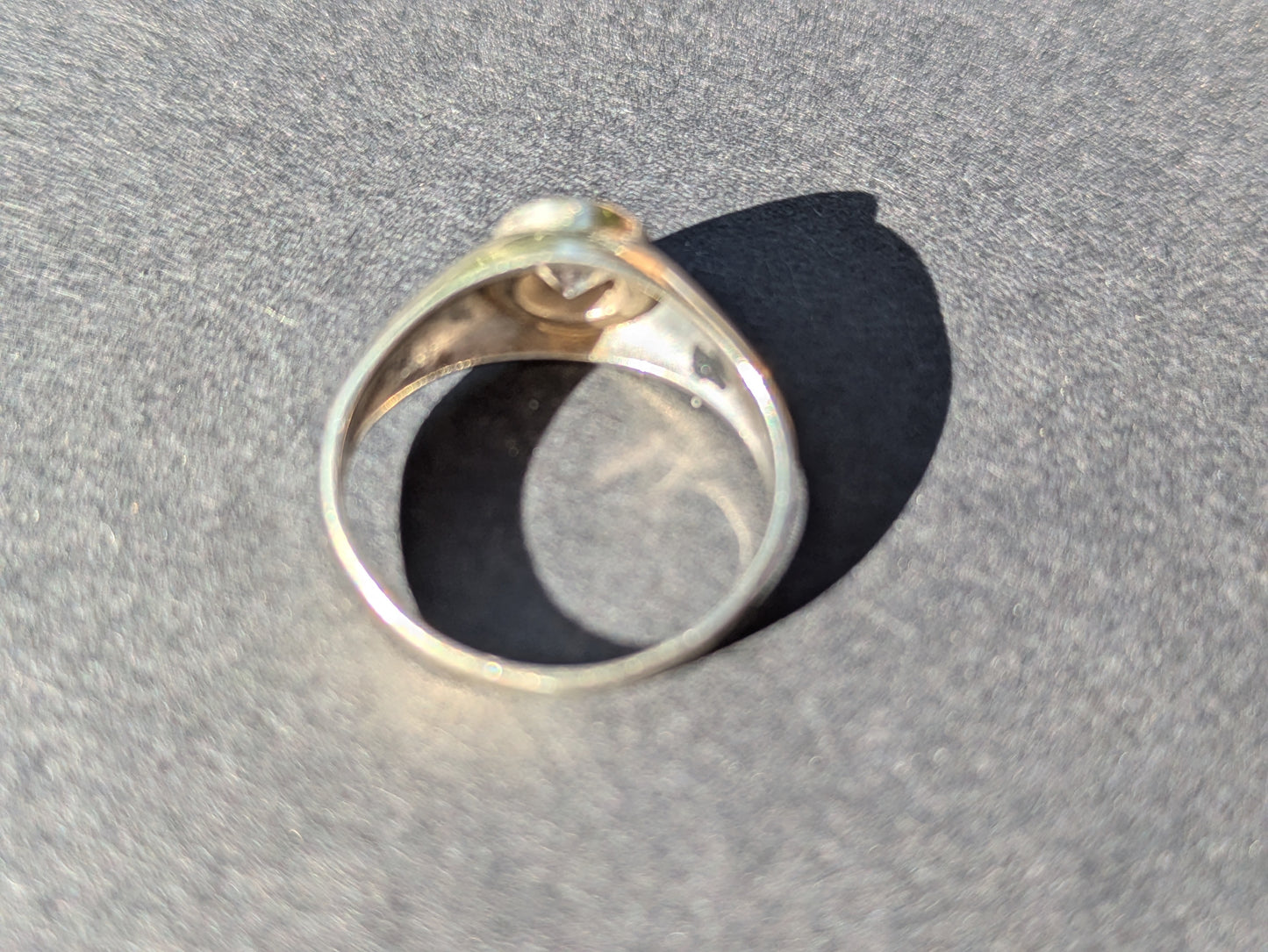 14k Flush Set Diamond Ring