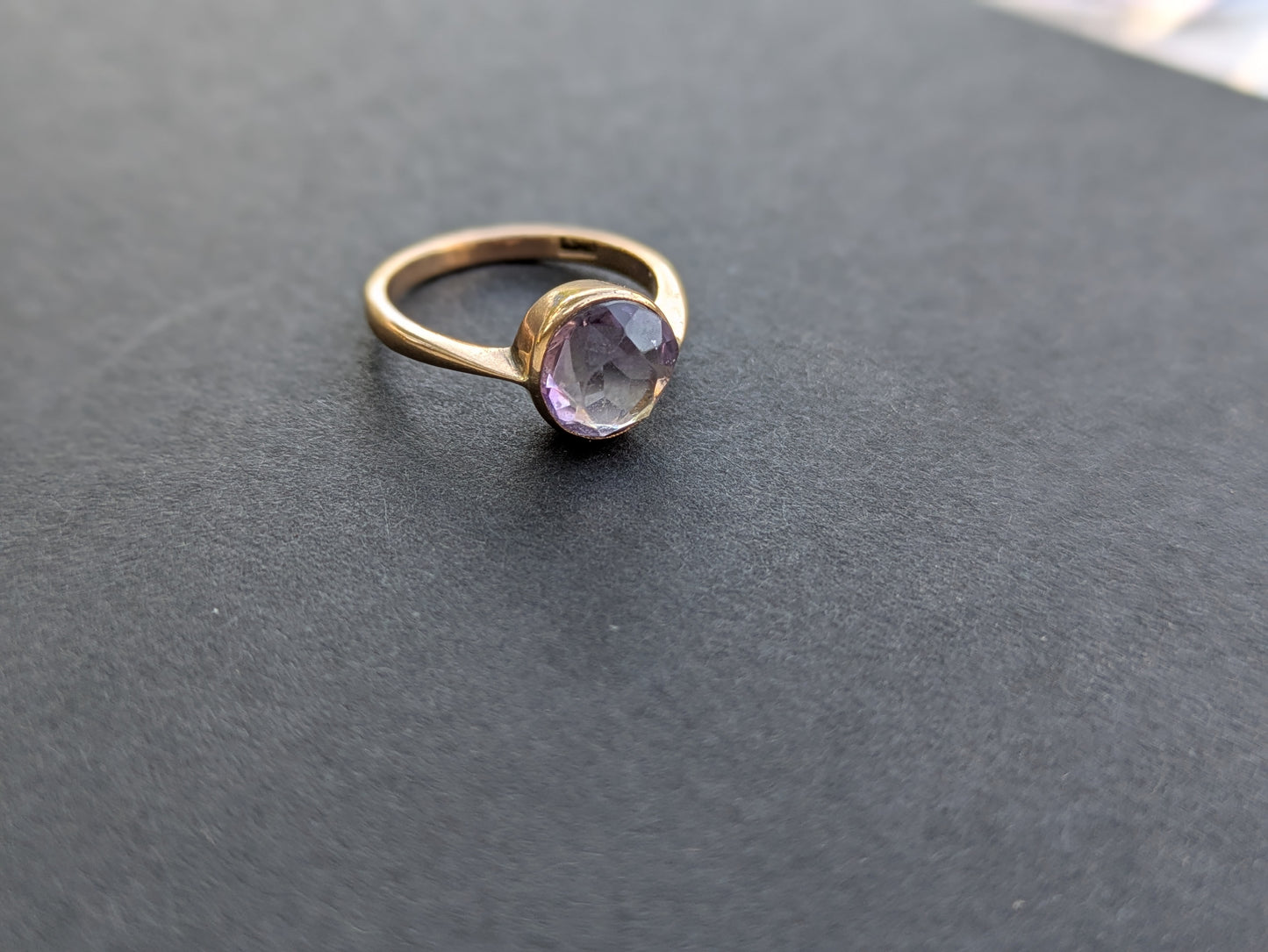 9k Rose Gold Amethyst Ring