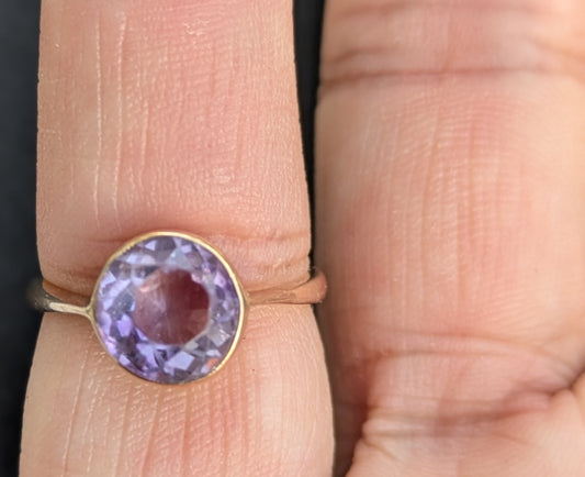 9k Rose Gold Amethyst Ring