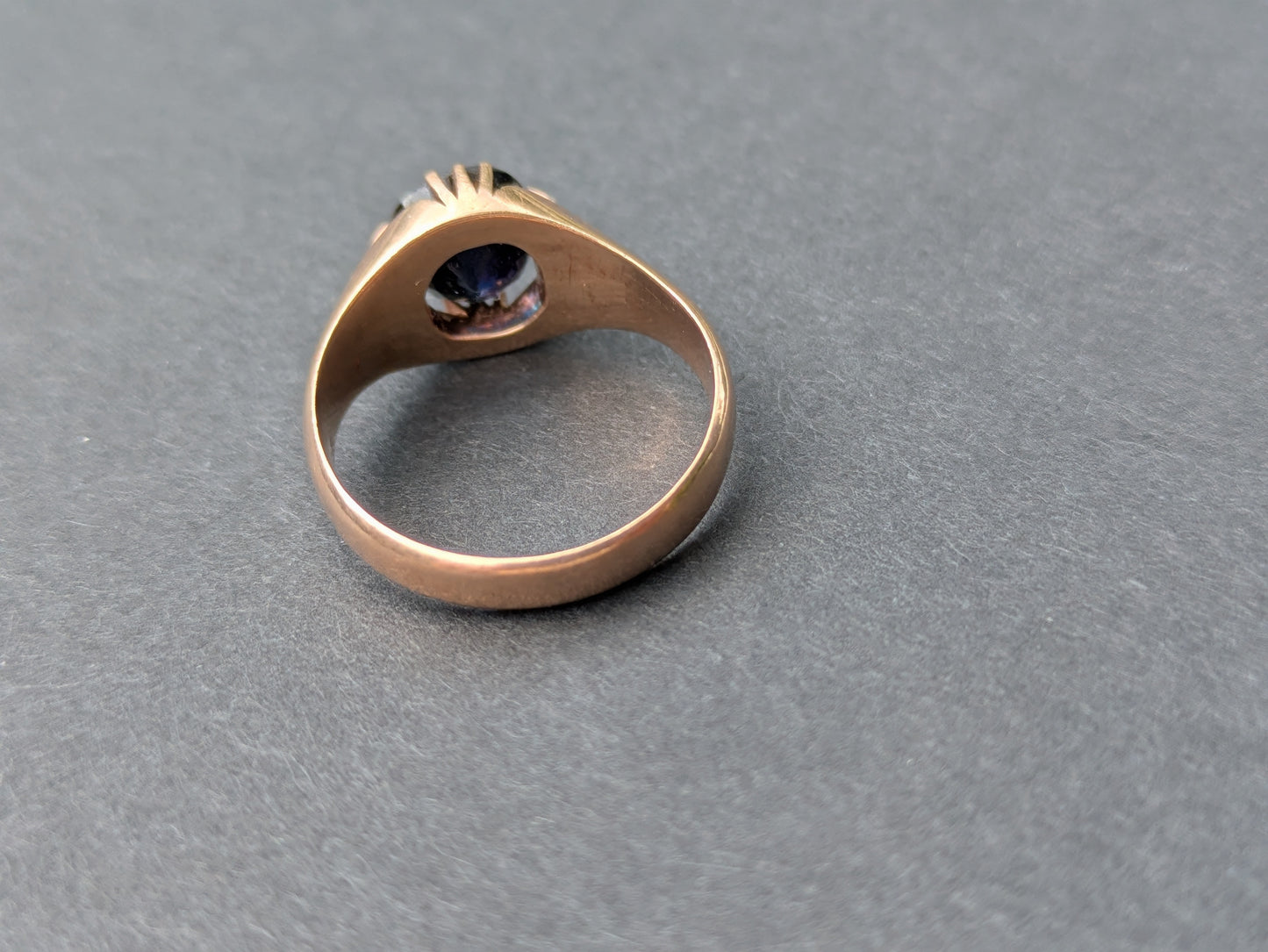 14k 1930's Rose Gold and Sapphire Ring