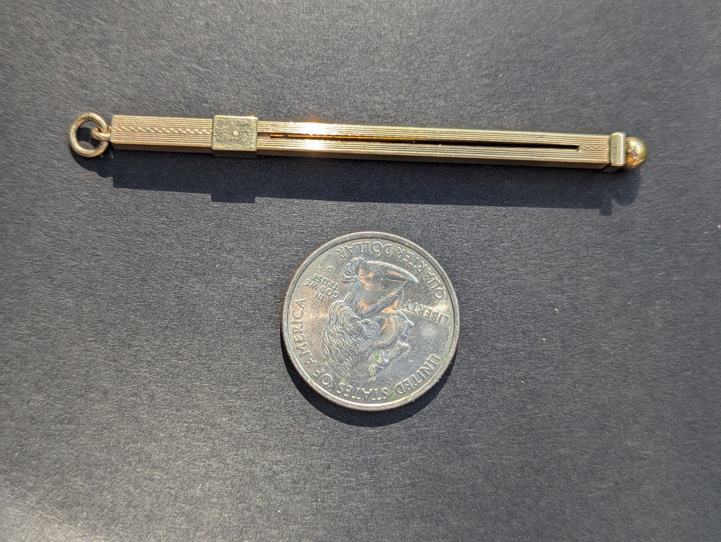 9k Rose Gold Retractabe Cocktail Swizzle Stick