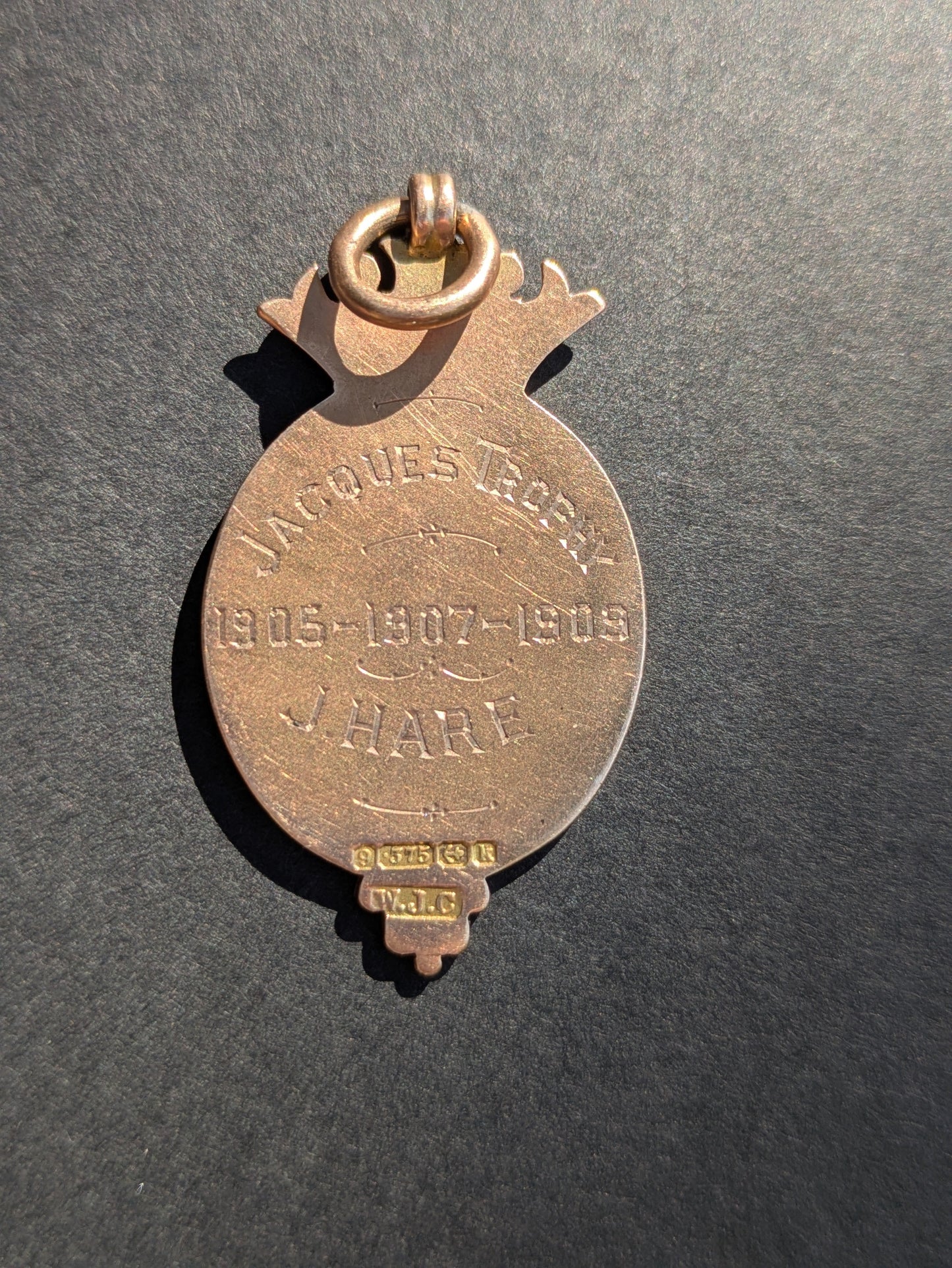 English 9k Fob Pendant 1909